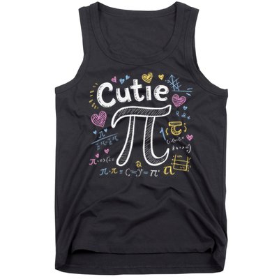 Cutie Pi Math Equation Coquette Bow Day Tank Top