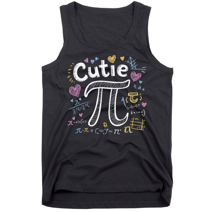 Cutie Pi Math Equation Coquette Bow Day Tank Top