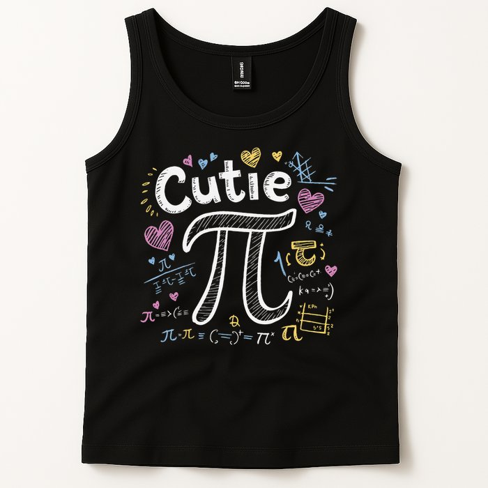 Cutie Pi Math Equation Coquette Bow Day Tank Top