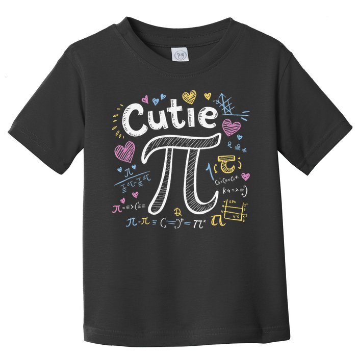 Cutie Pi Math Equation Coquette Bow Day Toddler T-Shirt