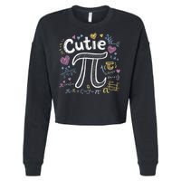 Cutie Pi Math Equation Coquette Bow Day Cropped Pullover Crew