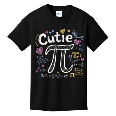 Cutie Pi Math Equation Coquette Bow Day Kids T-Shirt