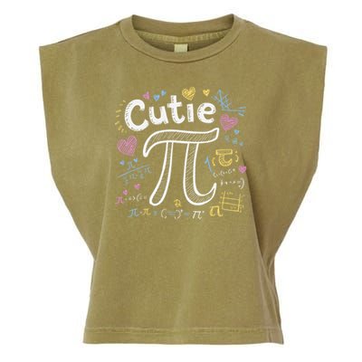Cutie Pi Math Equation Coquette Bow Day Garment-Dyed Women's Muscle Tee