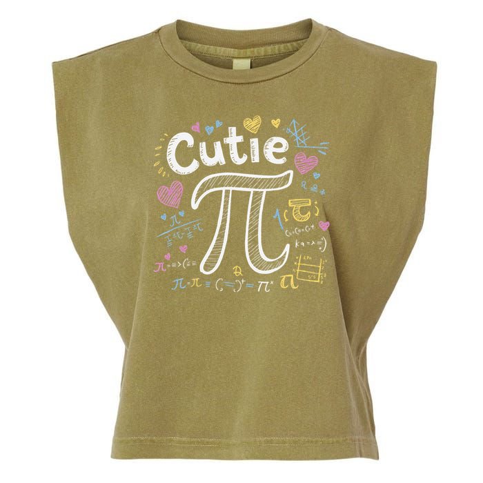 Cutie Pi Math Equation Coquette Bow Day Garment-Dyed Women's Muscle Tee