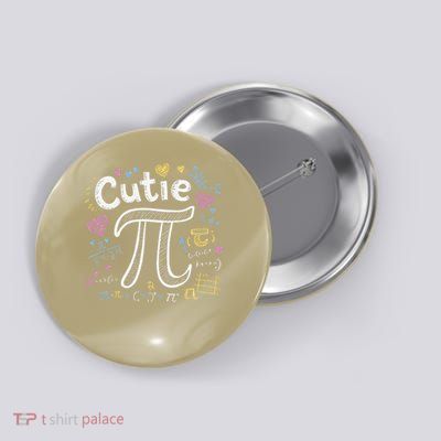 Cutie Pi Math Equation Coquette Bow Day Button