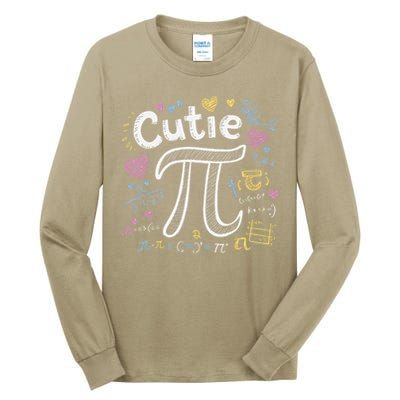 Cutie Pi Math Equation Coquette Bow Day Tall Long Sleeve T-Shirt