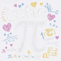 Cutie Pi Math Equation Coquette Bow Day Garment-Dyed Sweatshirt