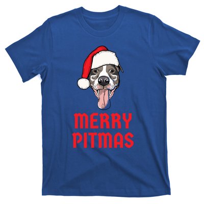 Christmas Pitbull Merry Pitmas Funny Pitbull Christmas Gift T-Shirt