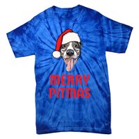 Christmas Pitbull Merry Pitmas Funny Pitbull Christmas Gift Tie-Dye T-Shirt