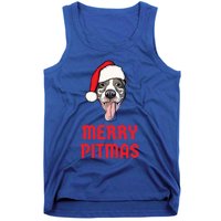 Christmas Pitbull Merry Pitmas Funny Pitbull Christmas Gift Tank Top