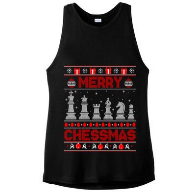 Chess Player Merry Chessmas Christmas Ugly Sweater Great Gift Ladies PosiCharge Tri-Blend Wicking Tank