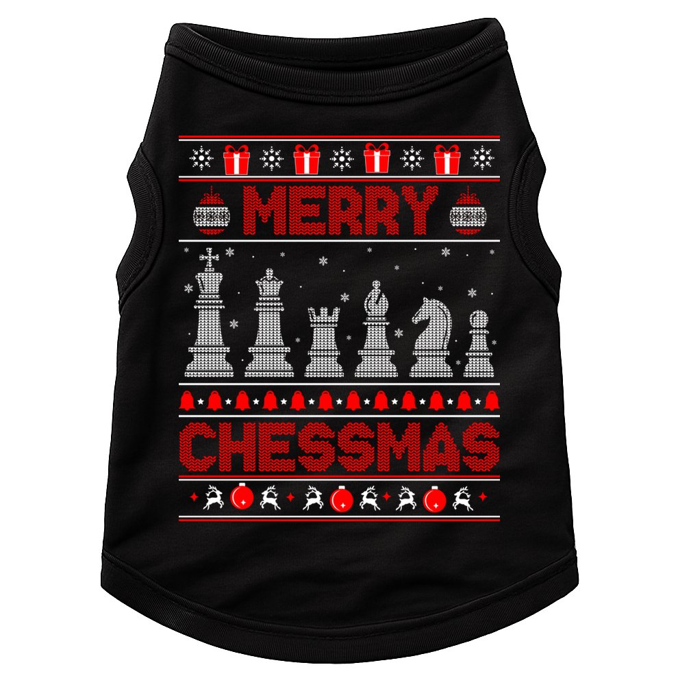 Chess Player Merry Chessmas Christmas Ugly Sweater Great Gift Doggie Tank