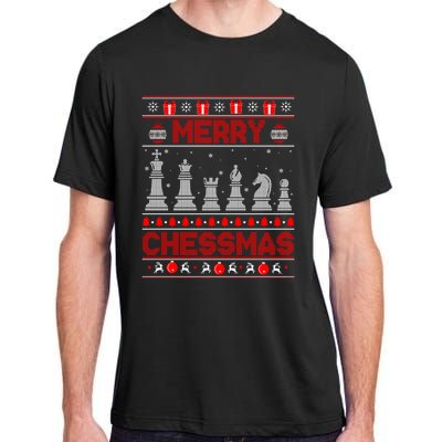 Chess Player Merry Chessmas Christmas Ugly Sweater Great Gift Adult ChromaSoft Performance T-Shirt