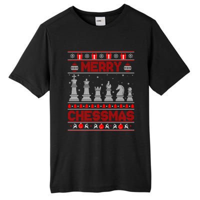 Chess Player Merry Chessmas Christmas Ugly Sweater Great Gift Tall Fusion ChromaSoft Performance T-Shirt