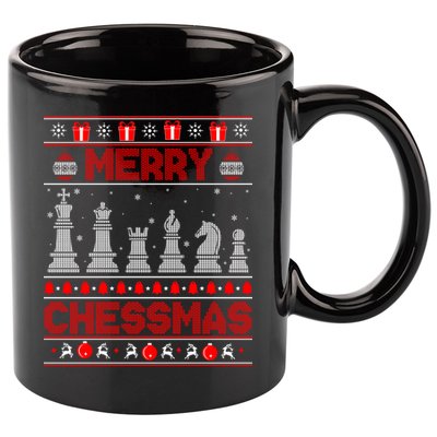 Chess Player Merry Chessmas Christmas Ugly Sweater Great Gift 11oz C Handle Ceramic Mug