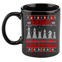 Chess Player Merry Chessmas Christmas Ugly Sweater Great Gift 11oz C Handle Ceramic Mug