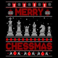 Chess Player Merry Chessmas Christmas Ugly Sweater Great Gift Flat Bill Trucker Hat