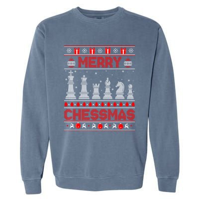 Chess Player Merry Chessmas Christmas Ugly Sweater Great Gift Garment-Dyed Sweatshirt