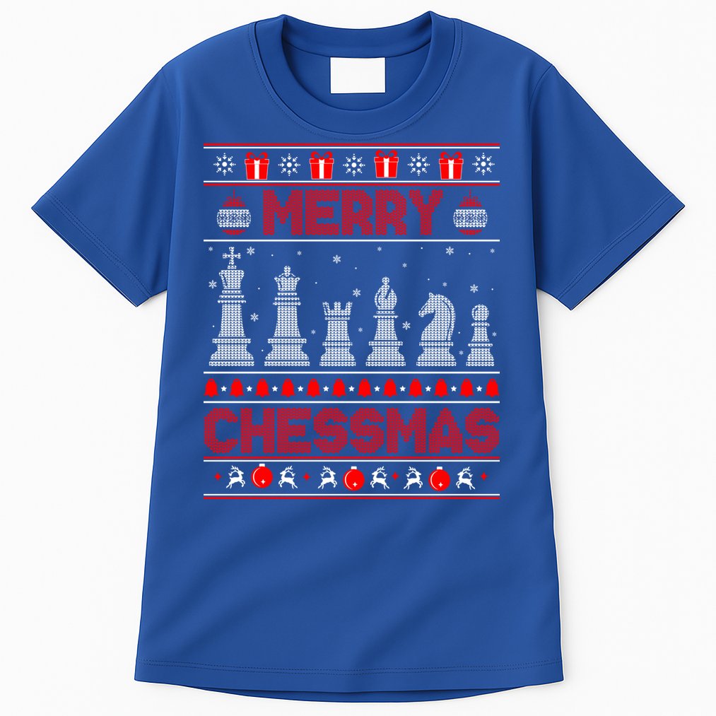 Chess Player Merry Chessmas Christmas Ugly Sweater Great Gift Tall T-Shirt