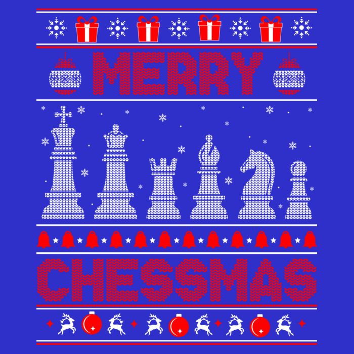 Chess Player Merry Chessmas Christmas Ugly Sweater Great Gift Button