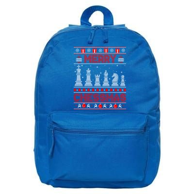 Chess Player Merry Chessmas Christmas Ugly Sweater Great Gift 16 in Basic Backpack