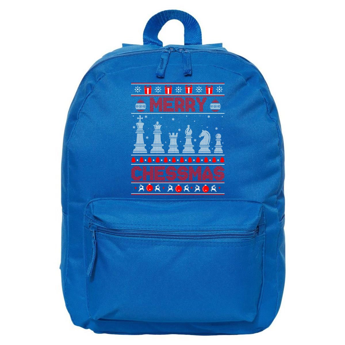 Chess Player Merry Chessmas Christmas Ugly Sweater Great Gift 16 in Basic Backpack