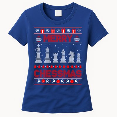 Chess Player Merry Chessmas Christmas Ugly Sweater Great Gift Womens T-Shirt