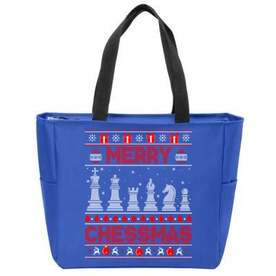 Chess Player Merry Chessmas Christmas Ugly Sweater Great Gift Zip Tote Bag