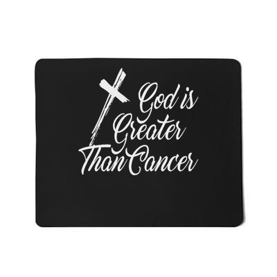 Christian Prize My God Is Greater Than Cancer For Survivor Mousepad