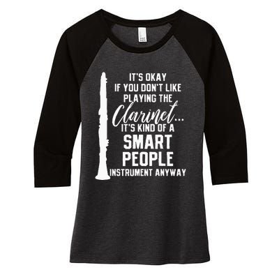 Clarinet Player Music Instrument Funny Gift Women's Tri-Blend 3/4-Sleeve Raglan Shirt