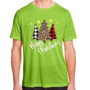 Christmas Pajamas Matching Xmas Merry Christmas Tree Leopad Gift Adult ChromaSoft Performance T-Shirt