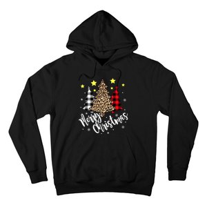 Christmas Pajamas Matching Xmas Merry Christmas Tree Leopad Gift Hoodie