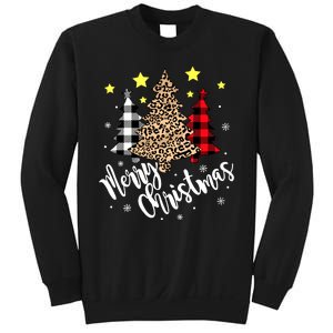 Christmas Pajamas Matching Xmas Merry Christmas Tree Leopad Gift Sweatshirt