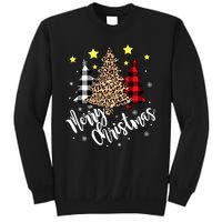 Christmas Pajamas Matching Xmas Merry Christmas Tree Leopad Gift Sweatshirt