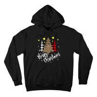 Christmas Pajamas Matching Xmas Merry Christmas Tree Leopad Gift Tall Hoodie