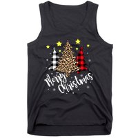 Christmas Pajamas Matching Xmas Merry Christmas Tree Leopad Gift Tank Top