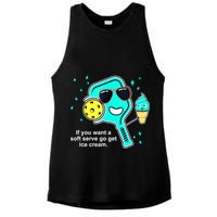 Cute Pickleball Meme If You Want A Soft Serve Go Get Ice Cream Gift Ladies PosiCharge Tri-Blend Wicking Tank