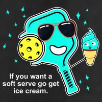 Cute Pickleball Meme If You Want A Soft Serve Go Get Ice Cream Gift 7 Panel Mesh Trucker Snapback Hat