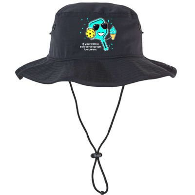 Cute Pickleball Meme If You Want A Soft Serve Go Get Ice Cream Gift Bucket Hat