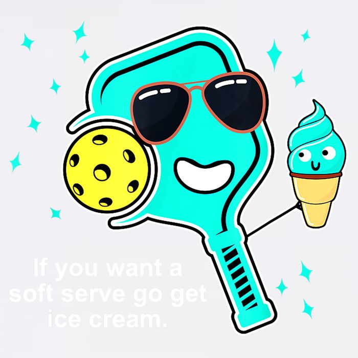 Cute Pickleball Meme If You Want A Soft Serve Go Get Ice Cream Gift Garment-Dyed Sweatshirt