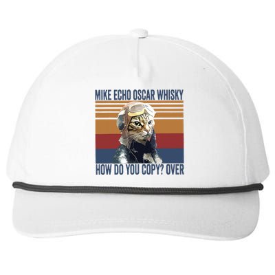 Cat Pilot Mike Echo Oscar Whisky How Do You Copy Snapback Five-Panel Rope Hat