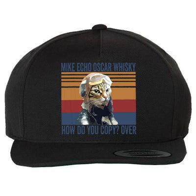 Cat Pilot Mike Echo Oscar Whisky How Do You Copy Wool Snapback Cap