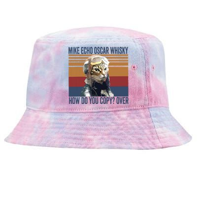 Cat Pilot Mike Echo Oscar Whisky How Do You Copy Tie-Dyed Bucket Hat