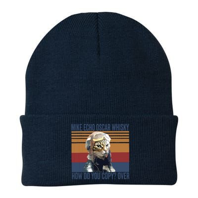 Cat Pilot Mike Echo Oscar Whisky How Do You Copy Knit Cap Winter Beanie