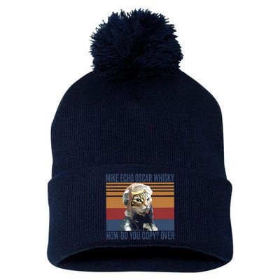 Cat Pilot Mike Echo Oscar Whisky How Do You Copy Pom Pom 12in Knit Beanie