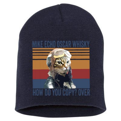 Cat Pilot Mike Echo Oscar Whisky How Do You Copy Short Acrylic Beanie