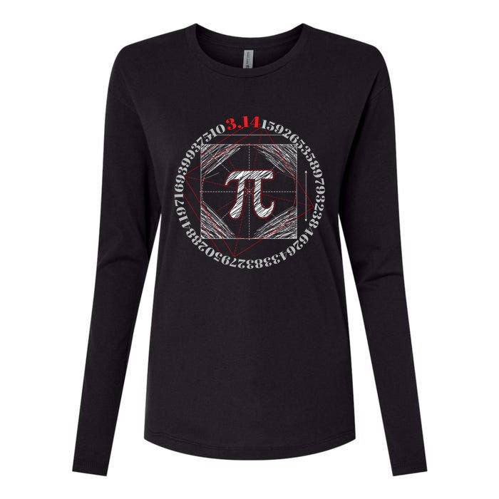 Cool Pi March 14 Math Day Mathematics Happy Pi Day Gift Womens Cotton Relaxed Long Sleeve T-Shirt