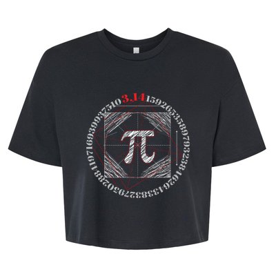 Cool Pi March 14 Math Day Mathematics Happy Pi Day Gift Bella+Canvas Jersey Crop Tee