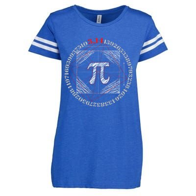 Cool Pi March 14 Math Day Mathematics Happy Pi Day Gift Enza Ladies Jersey Football T-Shirt