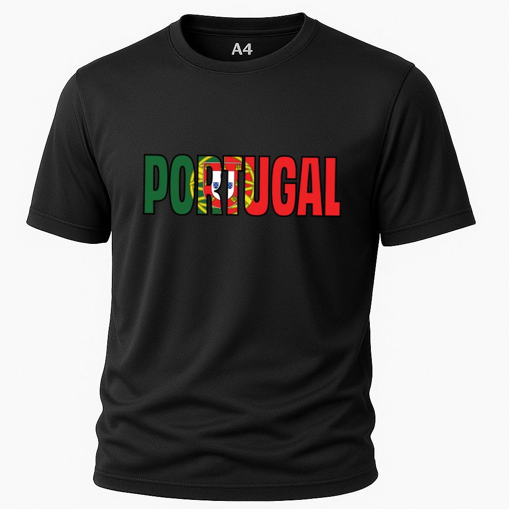 Cool Portugal Mashup Word Flag Performance Shirt